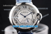 Cartier Ballon Bleu De Large Asia 2813 Automatic Stainless Steel Case/Bracelet with Silver Dial and Diamonds Markers