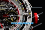 Richard Mille RM 60-01 Asia 2813 Automatic Steel Case with Skeleton Dial and Red Rubber Strap Dot/Arabic Numeral Markers (EF)