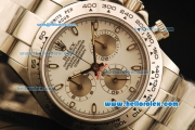 Rolex Daytona Swiss Valjoux 7750 Automatic Movement Full Steel with White Dial and Stick Markers