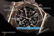 Audemars Piguet Royal Oak Offshore Miyota OS20 Quartz Steel Case with Black Dial and White Arabic Numeral Markers (EF)