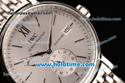 IWC Portofino Eight Days Miyota Quartz Full Steel with White Dial and Silver Stick Markers