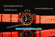 Rolex Sea-Dweller Deepsea Asia 2813 Automatic PVD Case with Orange Nylon Strap and Orange Diver Index