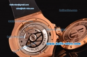 Hublot Big Bang King Swiss Valjoux 7750-CHG Automatic Rose Gold Case with Black Dial Rubber Strap and Stick Markers