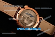 Breguet Classique Complications Asia Automatic Rose Gold Case with Silver Dial and Brown Leather Strap