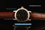 Vacheron Constantin Patrimony Automatic Steel Case with Black Dial and Brown Leather Strap