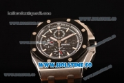 Audemars Piguet Royal Oak Offshore Chrono Clone AP Calibre 3126 Automatic Steel Case with Black Dial and White Stick Markers (EF)
