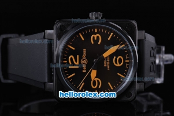 Bell & Ross BR 01-92 Asia ETA 2892 Movement Black carbon dial, Orange- Marking and Black Bezel