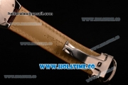 Cartier Rotonde De Swiss Quartz Steel Case with Brown Guilloche Dial and Brown Leather Strap
