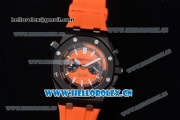 Audemars Piguet Royal Oak Offshore Diver Chronograph Clone AP Calibre 3126 Automatic PVD Case Orange Dial Orange Rubber Strap and Stick Markers (EF)