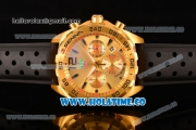 Tag Heuer Formula 1 Miyota OS20 Quartz Yellow Gold Casd with Stick Markers and Black Rubber Strap