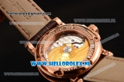 Breguet Marine Big Date Clone Breguet Automatic Rose Gold Case with Brown Dial and Brown Leather Strap