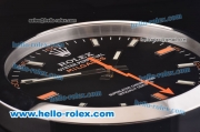 Rolex Milgauss Wall Clock Quartz Steel Case with Black Dial