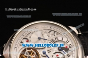 Cartier Ballon Bleu De Tourbillon Asia Automatic Steel Case with White Skeleton Dial and Black Leather Strap