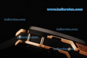 Hublot Big Bang Tourbillon Manual Winding Movement Rose Gold Case with Black Dial and PVD Bezel-Black Markers