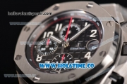 Audemars Piguet Royal Oak Offshore 2014 New Chrono Swiss Valjoux 7750 Automatic Steel Case/Bracelet with Black Dial and White Arabic Numeral Markers (NOOB)