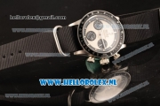 Rolex Daytona Vintage Chronograph Steel Case OS20 Quartz with White Dial and Black Nylon Strap