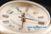 Rolex Air King Automatic Movement ETA Coating Case and Silver Dial and Steel Strap