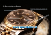 Rolex Datejust 37mm Swiss ETA 2836 Automatic Two Tone with Grey Dial and Stick Markers