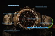 Rolex Daytona II Swiss Valjoux 7750 Automatic PVD Case and Black Dial and Numeral Markers