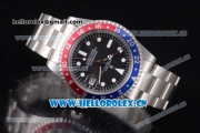 Rolex GMT-Master Vintage Asia 2813 Automatic Stainless Steel Case/Bracelet with Black Dial and White Markers