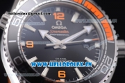 Omega Seamaster Planet Ocean 600M Master Chronometer Clone 8900 Automatic Steel Case with Black Dial Stick Markers and Black Leather Strap - 1:1 Original (EF)