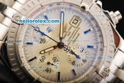 Breitling Chronomat Evolution Chronograph Swiss Valjoux 7750 Automatic Movement Cream Dial with Stick Markers