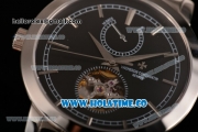 Vacheron Constantin Patrimony Tourbillon Full Steel with Black Dial and Silver Stick Markers
