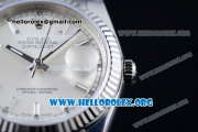 Rolex Datejust Clone Rolex 3135 Automatic Steel Case with Silver Dial Stick Markers and Stainless Steel Bracelet - 1:1 Original (AR)