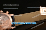 Omega De Ville Co-axial Chronograph Clone Omega 9300 Automatic Rose Gold Case with Blue Dial and Blue Leather Strap (EF)