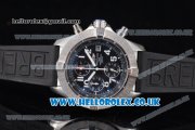 Breitling Avenger Seawolf Chrono Miyota OS10 Quartz Steel Case with Black Dial Black Subdials and Arabic Number Markers