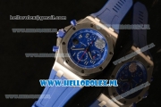 Audemars Piguet Royal Oak Offshore Chronograph 3126 Auto Steel Case with Blue Dial and Blue Rubber Strap - 1:1 Original (JF)