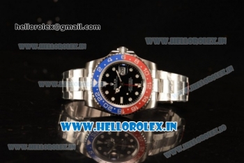 Rolex GMT-Master II Swiss ETA 2836 Automatic Steel Case Black Dial With Dots Markers Steel Bracelet - 1:1 Original