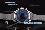 Tag Heuer Mikrogirder 5000 Chronograph Miyota OS10 Quartz Steel Case with Orange Second Hand Black Dial and Black Rubber Strap