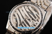 Rolex Datejust Automatic Movement Swiss Coating with Black Diamond Bezel and Diamond Dial