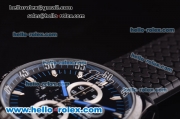 Chopard Miglia GT XL Chronograph Miyota Quartz PVD Case with Black Dial and Blue Hands