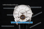 Parmigiani Tonda Tourbillon Asia ST25 Automatic Steel Case with White Dial and Black Leather Strap Stick Markers