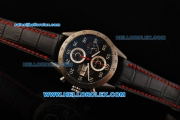 Tag Heuer Carrera Calibre 16 Swiss Valjoux 7750 Automatic Movement Titanium Case with Black Dial and White Markers