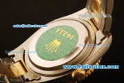 Rolex Datejust Oyster Perpetual Automatic ETA Coating Case with White Dial and Gold Roman Markers - Two Tone Strap