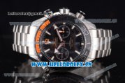 Omega Seamaster Planet Ocean 600M Master Chronometer Chronograph Clone Omega 9300 Automatic Stainless Steel Case/Bracelet with Black Dial (EF)