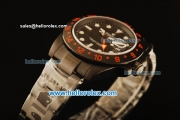 Rolex Explorer Automatic Full Steel with Black Dial and Red Outer Markers -ETA Coating