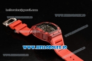 Richard Mille RM 11-03 Swiss Valjoux 7750 Automatic Ceramic Case Black Dial With Arabic Numeral Markers Red Rubber Strap