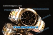 Rolex Daytona Two Tone YG Rolex 4130 Auto Best Edition 1:1 Clone Black Dial Stick 116518