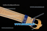 Rolex Cellini Time Asia 2813 Automatic Yellow Gold Case with White Dial Blue Leather Strap and Stick Markers