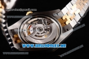 Rolex Datejust II Asia 2813 Automatic Two Tone Case/Bracelet with Black Dial and Diamonds Markers (BP)