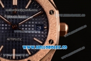 Audemars Piguet Royal Oak 41MM Clone AP Calibre 3120 Automatic Rose Gold Case with Blue Dial and Rose Gold Bracelet - (EF)