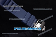 Richard Mille RM 055 Miyota 9015 Automatic PVD Case with Skeleton Dial Dot Markers and Blue Rubber Strap