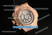 Hublot Big Bang Chrono Swiss Valjoux 7750 Automatic Rose Gold/PVD Case Black Dial With Stick/Arabic Numeral Markers Black Rubber Strap