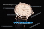 Patek Philippe Calatrava Swiss ETA 2824 Automatic Steel Case with Roman Numeral/Diamonds Markers and White Dial