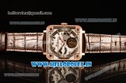 Bell & Ross BR X2 Tourbillon Manual Winding Rose Gold Case With Alligator Strap All Sapphire