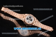 Audemars Piguet Royal Oak Offshore Seiko VK67 Quartz Rose Gold Case/Bracelet with White Dial and Arabic Numeral Markers